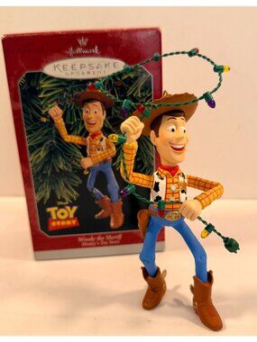 Vintage 1998 Hallmark Keepsake Ornament Woody the Sheriff Disney Toy Story Chris